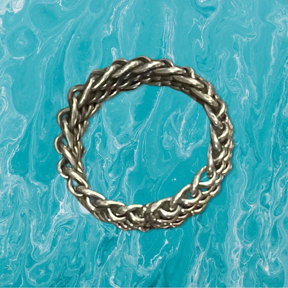 women or men Sterling silver mesh ring - Picture 3 of 4